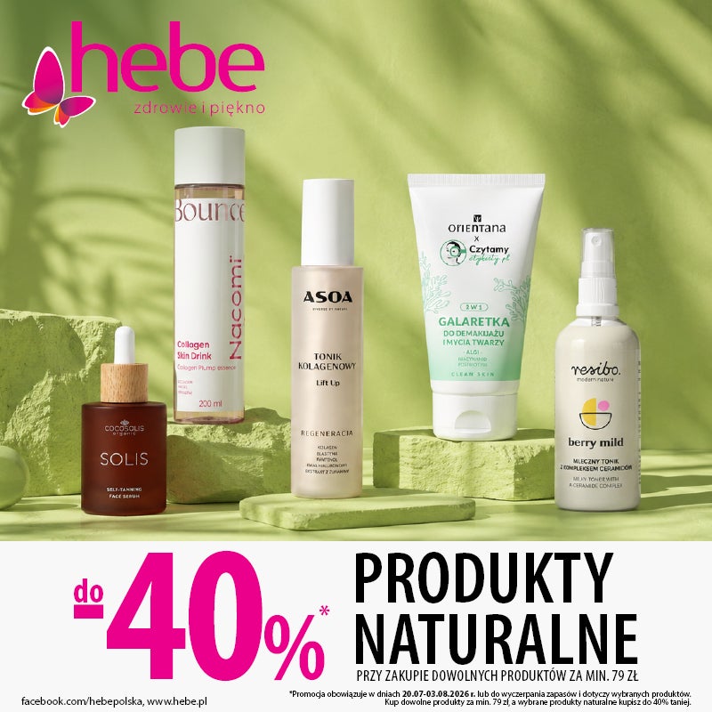 Produkty naturalne do -40% przy zakupach za min. 79 zł